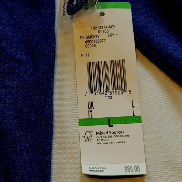 NWT Anne Klein cashmere blend pleated front cowl neck pullover sweater - Picture 5 of 12